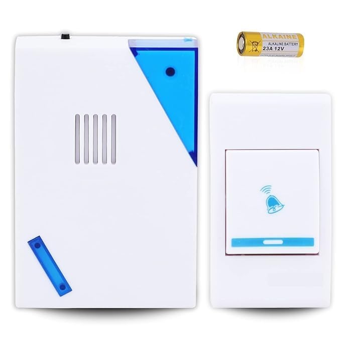 Wireless Door Bell for Home, Office with LED Light 100 Feet Operating Range 15+ Ringtones High Volume Sound, 1 Receiver and Waterproof 1 Push Button with Battry Cell (1 Pc - Multi Design)-image-10