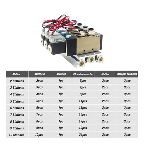 Électrovanne 4V310-10 AC110V sur base aluminium usinée