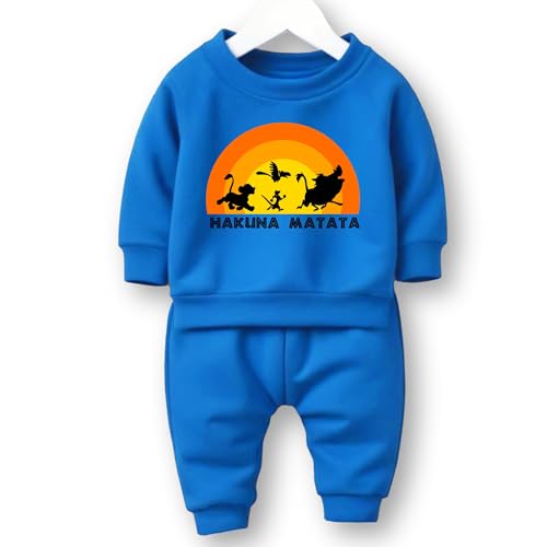 Image of Minicult Kids Cotton Co-ords Full Sleeve Sweatshirt and Pant Set with Character Print