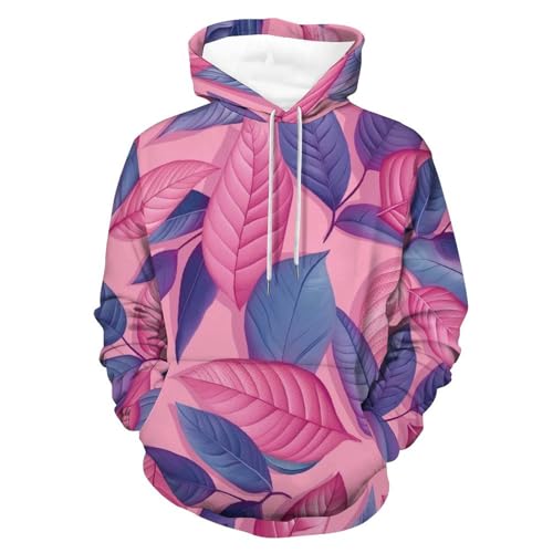 Sweat à capuche bleu et rose pour homme et femme taille S