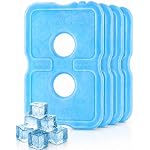 4 Reusable Slim Ice Packs for Lunch Boxes & Coolers