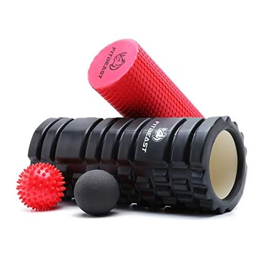 Rodillos de Espuma de Fitness para Masaje de Tejido Profundo, Rodillo de Espuma de Punto de activación para Masaje Muscular y Terapia de relajación Profunda, Juego de Rodillos de Espuma 2 en 1