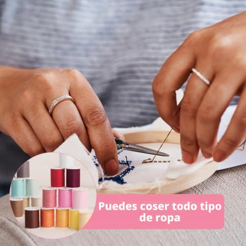 Miniatura 6 de Juego De Hilos De Coser, 30 Colores, Hilos De Coser De Poliéster Prácticos, Juego De Hilos Multiusos Coloridos Para Enhebrar, Ganchillo, Hilos De Bordado 46 M 50 Yardas Cada Rollo , Con 1 Enhebrador