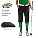 Golf Knickers Ladies Select A Style Outfit - Matching Golf Cap - Black - Waist 14 - Sock - Black/Lime