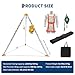 GarveeTech Confined Space Tripod Kit, 1200 Lbs Winch, 7' Legs & 98' Cable, Steel Confined Space Rescue Tripod with 33' Fall Protection, Harness, Storage Bag for Traditional Confined Spaces Safety