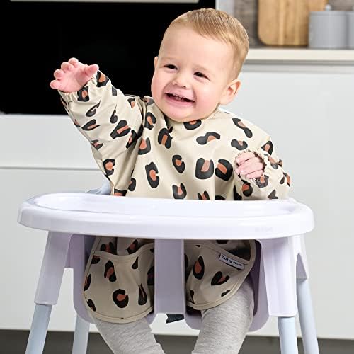 Baby Nom Weaning Bib with Sleeves, Waterproof Coverall Bibs for Feeding Toddlers