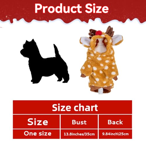 Disfraz de Reno para Perro Pequeño Hoyuwak Talla Small miniatura 2
