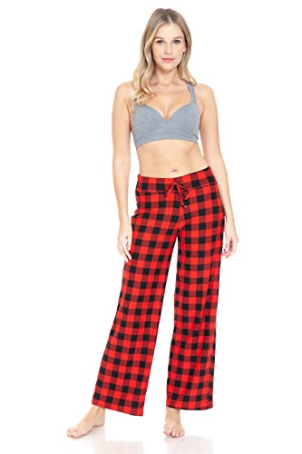 Image of Leggings Depot Women's Wide Leg Drawstring Pajama Pants for Lounge, Sleep