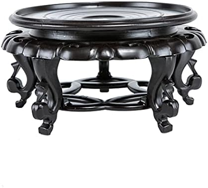 Oriental Vase Stand/Flower Pot Vase Plastic Base Stand - Stone Aquarium Fishbowl Teapot Base, Stone Buddha Incense Display Stand (D:7.08 inch/18cm)