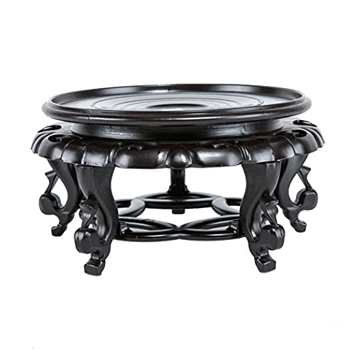 Fengtaike Oosterse vaas stand/bloempot vaas hars basis standaard - steen aquarium viskom theepot basis, steen Boeddha wierook display standaard (D:7,08 inch/18 cm)