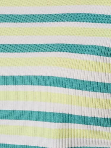 Image of Max Women Striped Ribbed T-Shirt Regular Fit