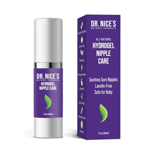 Image of Dr. Nice's Moisturizing Gel - Lanolin-Free Nipple Cream for Breastfeeding - Nursing Essentials With Instant Cooling Relief for Sore Nipples - Water-Based Moisturizer Safe for Mom & Baby - (1 Fl. Oz)