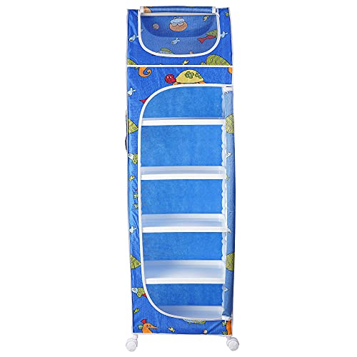 Image of Little One's | 6 Plastic Shelves Baby Wardrobe /Toy Organizer, ISI Certifed | Aquatic Blue | TB6 /FB