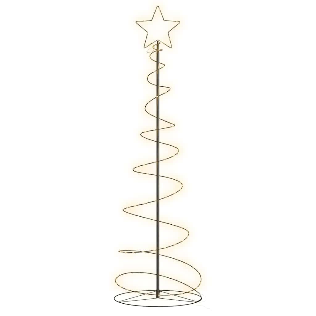 Vidaxl Black Led Christmas Tree 120 Leds Warm White 180 Cm, Christmas Waterfall Tree Light, Star String Light, Xmas Decoration, Holiday Ornament