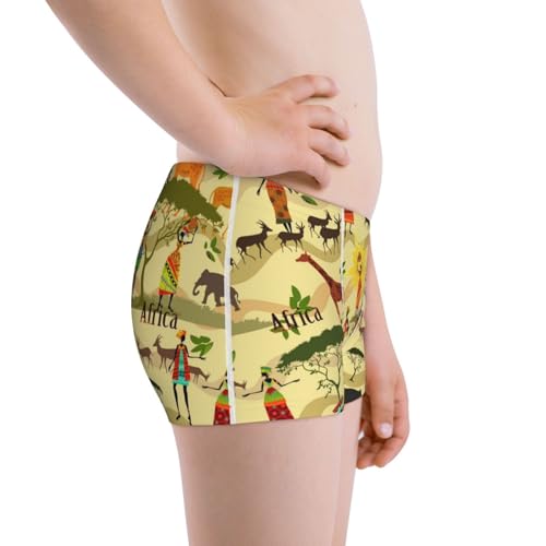 Boys' Cotton Boxer Brief Soft Underwear-Ethnic African2