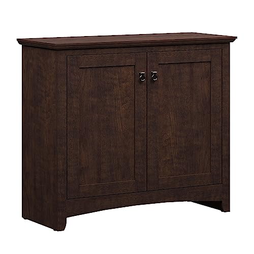 Bush Furniture Buena Vista Small Storage Cabinet with Doors in Madison Cherry