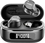 TOZO New NC9 Hybrid Active Noise Cancelling Wireless Earbuds, 6 Mics ENC Clear Call, IPX8 Waterproof, in Ear Bluetooth 5.3 Headphones Stereo Bass Heasets 59H Playtime with LED Display 32 EQs via APP