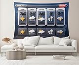 CHNYWORK 7x5ft Weather Station Backdrop Global Weather Forecast News Reporter Background Broadcast Child Journalist Study Birthday Party Decoration Portrait Photo Booth Props