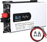 ORIDLECTAL Transformador Camion, Inversor Onda Pura 5000W-10000W, Convertidor DC/AC, con Pantalla LCD, para Autocaravanas y Uso en Vehículos 12V8000W