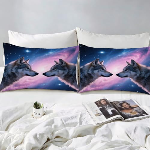 Housse de Couette Loup Infroissable pour Lit Simple Enfant - 4