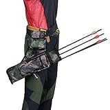 UNISTRENGH Back Hip Archery Quiver Holder 3 Tube Camo Archery Arrow Quiver Holder for Hunting...