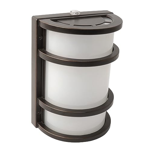 Feit Electric - Dusk to Dawn LED Bronze Half Moon Security Outdoor Wall Light, 5000K (73702) by Feit Electric - Used condition - US$25.53