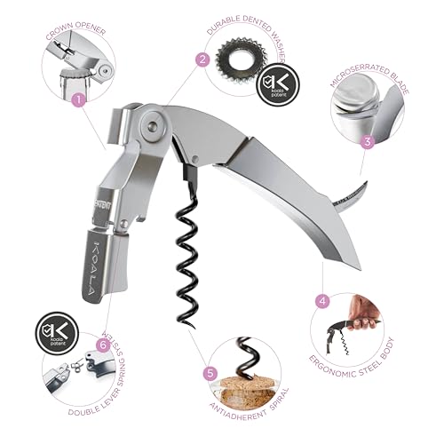 Tire-bouchon professionnel KOALA TITAN sommelier ergonomique - 6