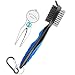 WULASER Golf Brush, Golf Club Brush Groove Cleaner, Golf Club Cleaner Brush with Wire | Nylon Brush | Steel Nail | Golf Divot Tool | Aluminum Carabiner, Lightweight, Easily in Golf Bag, (2 Packs)