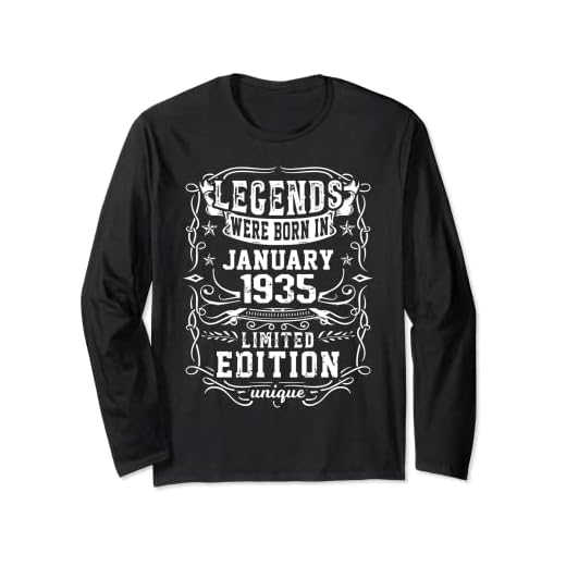 Cumpleaños Enero 1935 Edición Limitada Regalo January 1935 Manga Larga