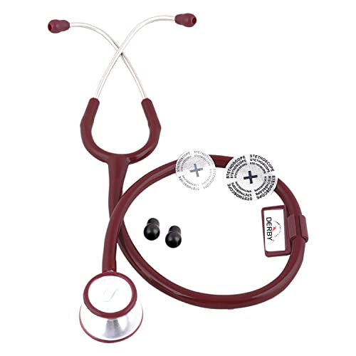 Image of Dr. Tech Cardiology AL Stethoscope Heart Beat Monitoring Chest Piece Medical Instrument for Doctors, Nurses (Brown)