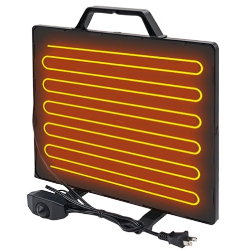 WilkSxyc Hühnerstall-Heizung für Den Winter, 160W Hühnerstall Heizung, Strahlungswärme, Kükenstall Heizung, Einstellbare Temperatur, für Haustiere im Innen und Außenbereich, 15,3'' x 11,4''