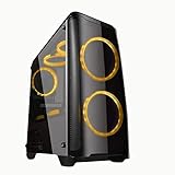 Caja ordenador gaming UNYKAch Armor C20 Torre Negro Carcasa de Ordenador - Caja de Ordenador (Torre, PC, SPCC, Micro-ATX, Negro, 0,5 mm)
