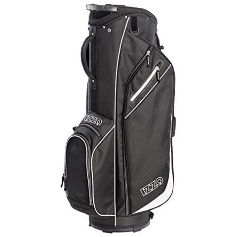 Izzo Golf Izzo Ultra-Lite Cart Golf Bag with Single Strap & Exclusive Features, Black, 3.8 Pound Cover