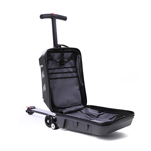21 inch TSA Lock Scooter Luggage Aluminum Suitcase With Wheels Skateboard Rolling Luggage Travel Trolley Case ¡