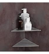 2 Mensole Angolari Per Doccia In Acciaio Inox 304 – 30 Cm – Da Installare Nella Fuga, Senza Fori – Design Trapezoidale Argento - 4