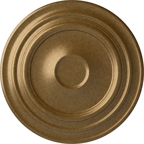Ekena Millwork CM32GIPAS 32 5/8"OD X 1 1/2"P Giana Ceiling Medallion Fits Canopies Up to 7 7/8", Pale Gold