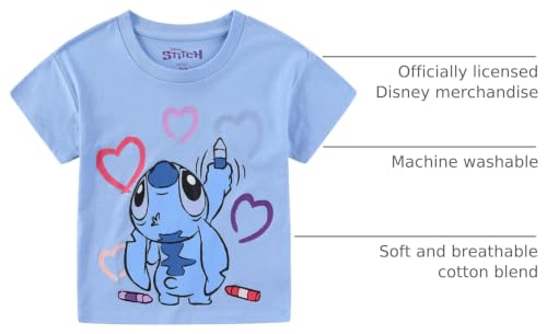 Image of Disney Lilo & Stitch Girls Short Sleeve T-Shirt for Toddler and Big Kids