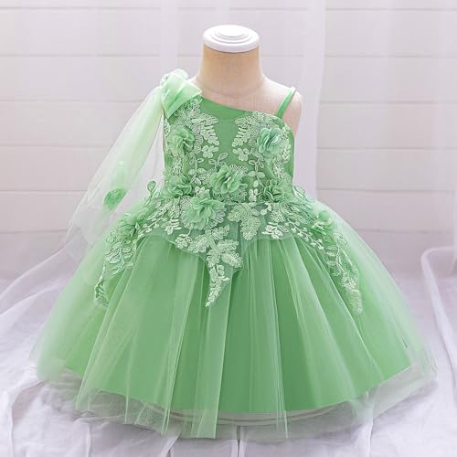 OBEEII Toddler Baby Girls Pageant Birthday Party Photoshoot Tulle Tutu Dress with Headband Princess Wedding Flower Girl Dress3