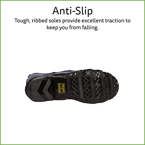 Black Hip Boots with Adjustable Straps, Plain Toe, Cotton Lined, 32-Inch Length3