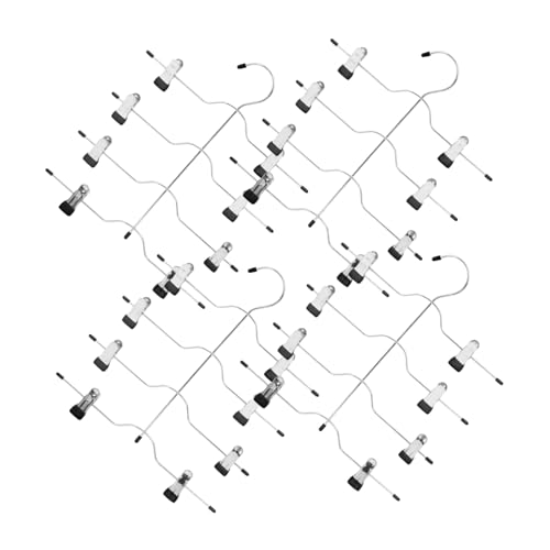 Cabilock 4pcs Skirt Hangers Clips Space Saving Design Sturdy Anti-Skid Hangers Modern Efficient for Clothes