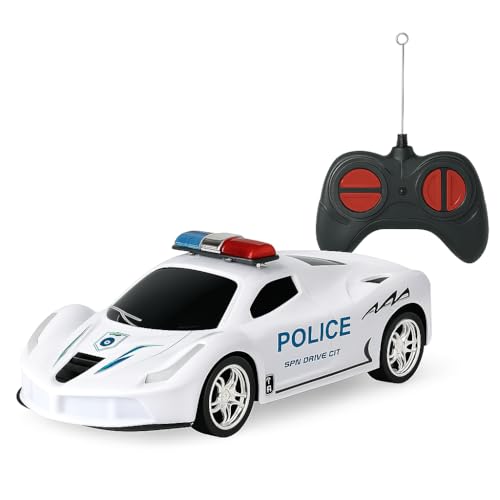 Carrinho de Controle Remoto Polícia Infantil | 7 Funções | Brinquedo Educativo e Divertido para Crianças