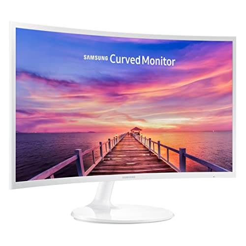 Image of SAMSUNG CF391 27 inch Full HD Curved Widescreen LED Monitor, White - 1800R, FHD 1920 x 1080, 4 ms, 16:9, 3000:1, HDMI, D-Sub and Headphones Inputs