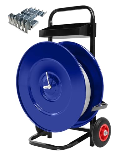 Blue Heavy-Duty Strapping Cart – Industrial-Grade Steel Dispenser for 9.5
