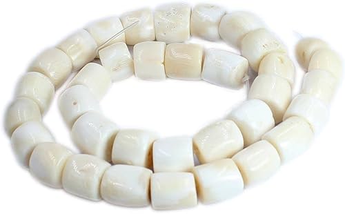 Columna de tubo natural de mar blanco y coral, joyería de piedras preciosas sueltas de cuentas sueltas de 15 pulgadas, piedra natural para collar,
