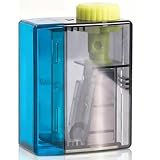 鉛筆削り 手動 4段階調整 筆頭の太さ 6-8mm鉛筆 1個入 小型 携帯 入園 入学 こども スケッチ画の作者 色鉛筆 デッサン えんぴつ 子供用 学習 (青)