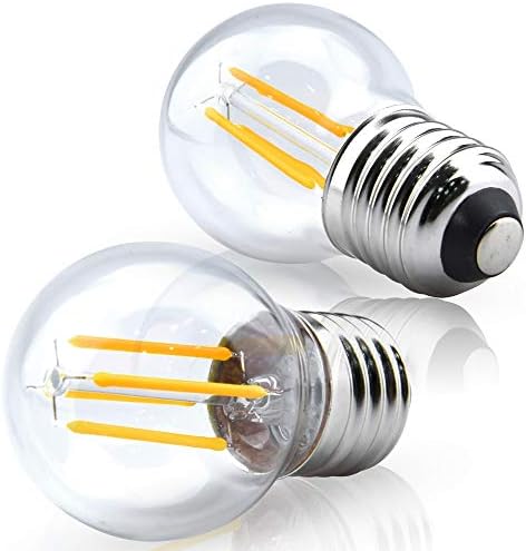 Luxvista LED E27 Edison Screw Light Bulb Dimmable, 4W G45 LED Filament Golf Ball Bulb, Mini Globe Bulb 2700K Warm White, 40W Halogen/Incandescent Bulb Equivalent, 400 Lumen ES Bulb 85-265V (5-Pack)