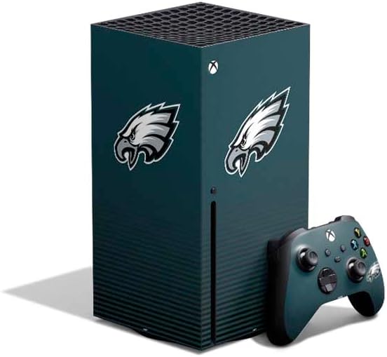 Skinit Decal Gaming Skin Compatible with Xbox Series X Bundle - Officially Licensed NFL Philadelphia Eagles Breakaway Design