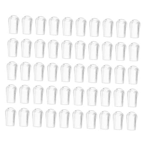 BAZEITFLOW 50 piezas Tapones de Goma para Extremos de Alambre y Tubos Metálicos Cubiertas Protectoras Transparentes para Tornillos y Ganchos de Perchas Tapas Resistentes para Puntas de