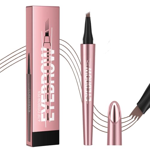 Vevivia Beauty Eyebrow Pencils for Women - Eyebrow Pen 2 Pack, Precise 4-Tip Brow Pencil for Natural-Looking Fuller Brows, Hair-Like Strokes for All Brow Types, Last All-Day Brow Pen, Dark Brown