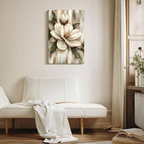 Affiche Toile Magnolia Grand Format 80x120 cm avec Cadre